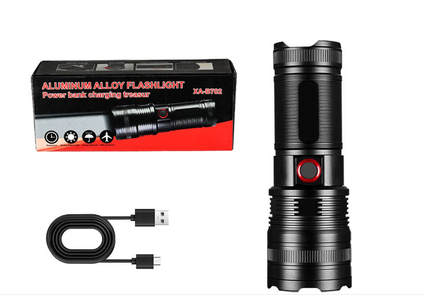 Besjaar zaklamp led oplaadbaar met 5000mAh Batterij - 8800 lumen - USB-C Oplaadbaar - Waterproof IP65