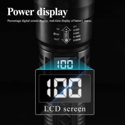 Besjaar zaklamp led oplaadbaar met 2000mAh Batterij - 2500Lumen - USB-C Oplaadbaar - Waterproof IP65