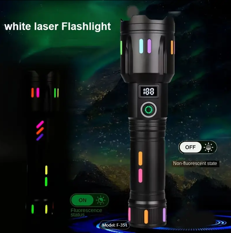 Besjaar zaklamp led oplaadbaar met 5200mAh Batterij - 9000 Lumen - USB-C Oplaadbaar - Waterproof IP65