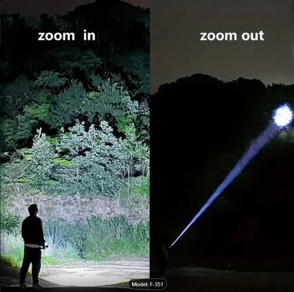 Besjaar zaklamp led oplaadbaar met 5200mAh Batterij - 9000 Lumen - USB-C Oplaadbaar - Waterproof IP65