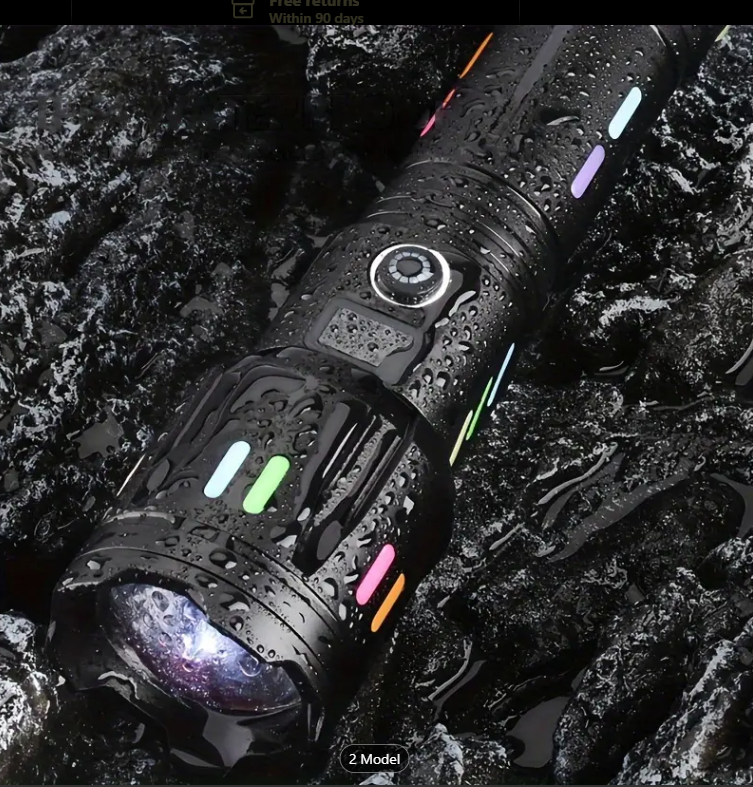 Besjaar zaklamp led oplaadbaar met 5200mAh Batterij - 9000 Lumen - USB-C Oplaadbaar - Waterproof IP65