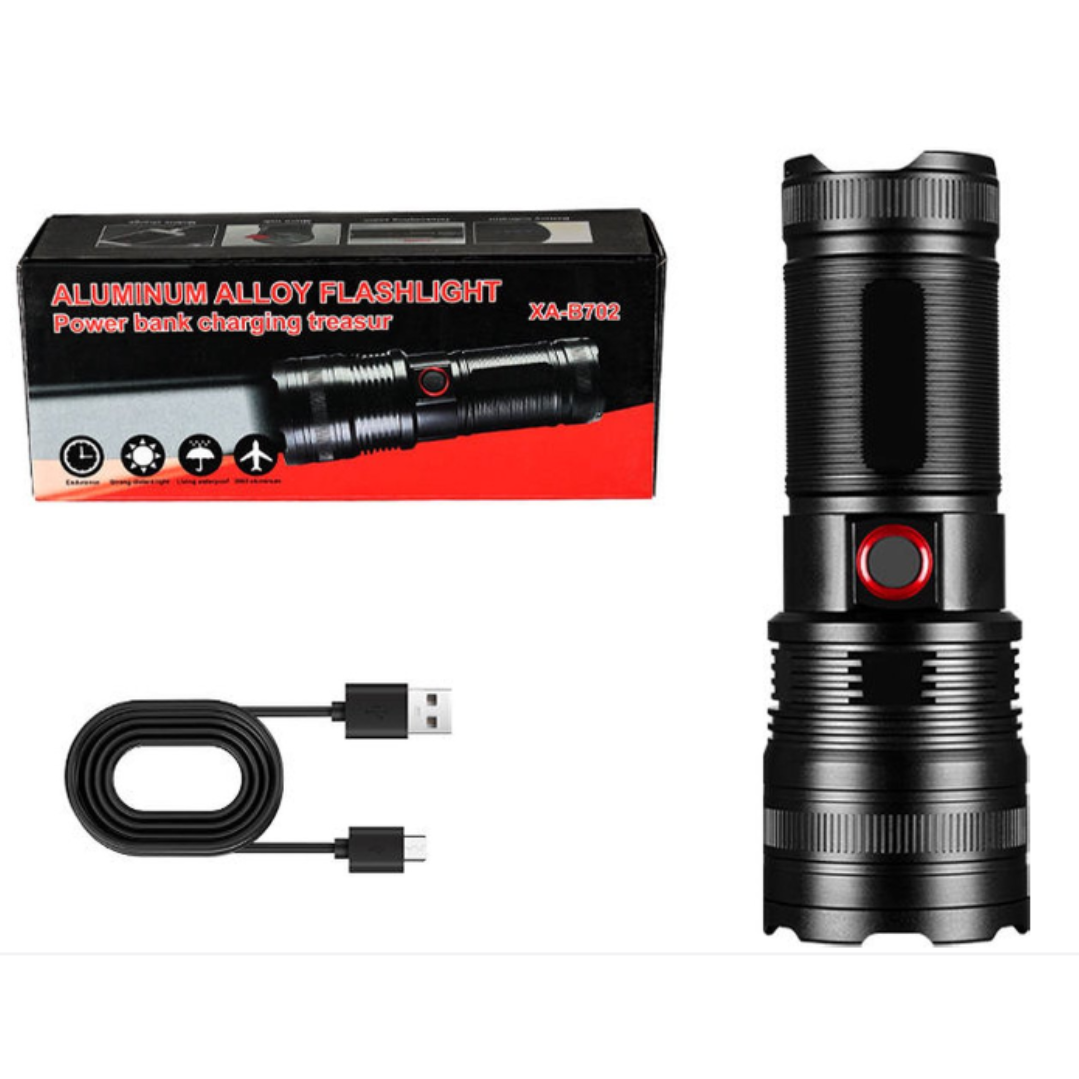 Besjaar zaklamp led oplaadbaar met 5000mAh Batterij - 8800 lumen - USB-C Oplaadbaar - Waterproof IP65